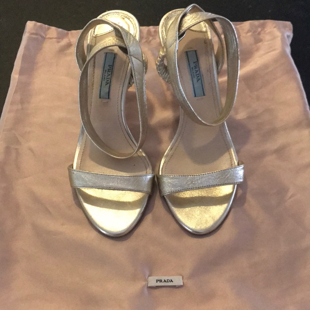 Beautiful Prada gold shoes